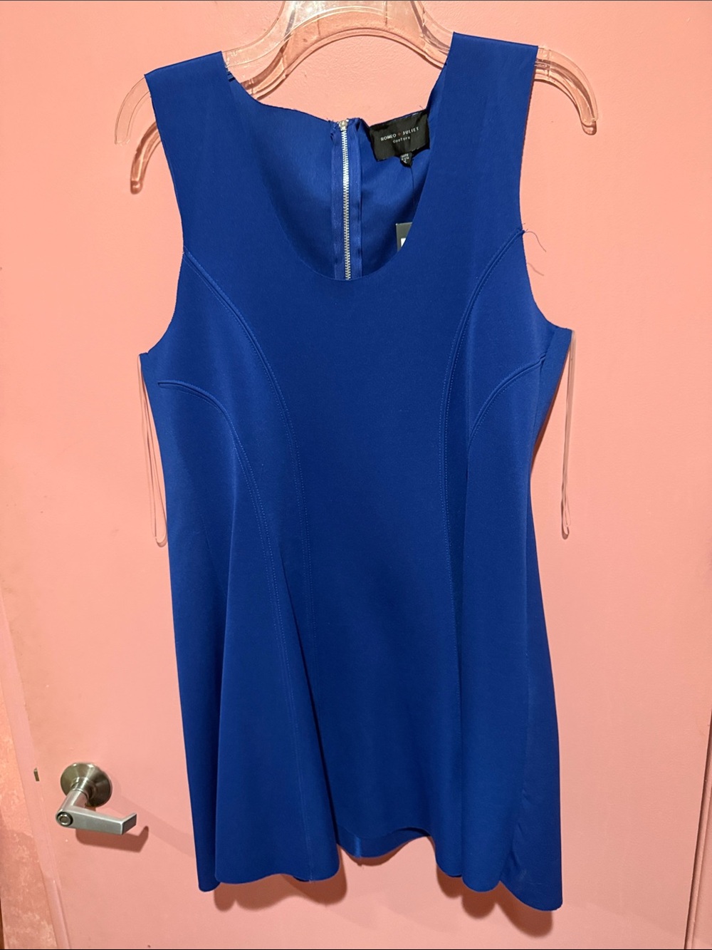 Romeo & Juliet Couture Cobalt Blue Sleeveless Mini Dress